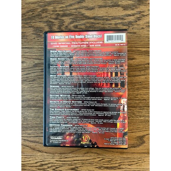 Toga Party DVD 2002 10-Movie Collection Comedy Movie Pre-Owned - Picture 6 of 6